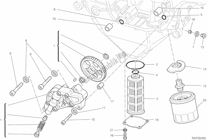 Tutte le parti per il Filtri E Pompa Dell'olio del Ducati Diavel Carbon FL 1200 2018